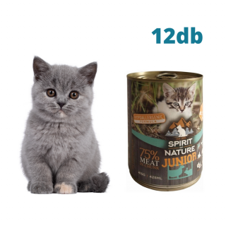 Adomány a Felemás Mancsok – Kölyökmentés részére - Konzerv kölyökmacska eledel (donation to Puppy rescue - wet food for kittens) Spirit of Nature Cat konzerv Junior 12 db