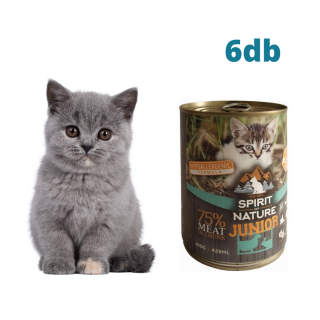 Adomány a Felemás Mancsok – Kölyökmentés részére - Konzerv kölyökmacska eledel (donation to Puppy rescue - wet food for kittens) Spirit of Nature Cat konzerv Junior 6 db