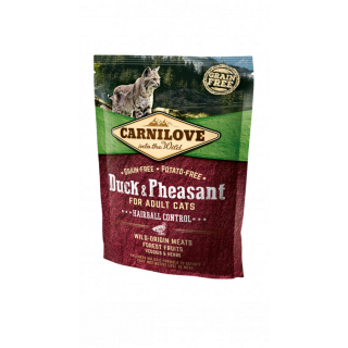 Carnilove Cat Adult Duck  Pheasant Hairball Control-  Kacsa és Fácán Hússal 400g