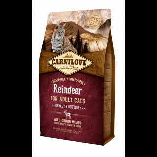 Carnilove Cat Adult Reindeer Energy  Outdoor- Rénszarvas Hússal 2kg