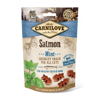 Carnilove Cat Crunchy Snack Salmon  Mint-  Lazac  Hússal és Mentával 50g