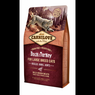 Carnilove Cat Duck  Turkey Large Breed – Muscles, Bones, Joints-  Kacsa és Pulyka Hússal 2kg