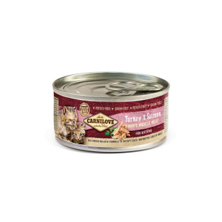 Carnilove Cat Kitten Turkey  Salmon Can-  Pulyka és Lazac Hússal Konzerv 100g