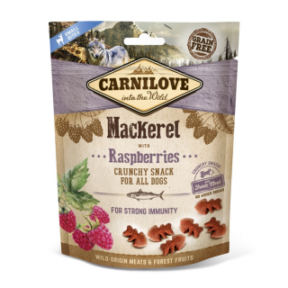 Carnilove Dog Crunchy Snack Makrela  Raspberry-  Makréla Hússal és Málnával 200g