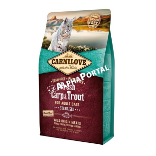 Carnilove Fresh Adult Cat CarpTrout Sterilised - Ponty és Pisztráng Hússal 2kg