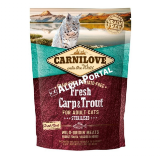 Carnilove Fresh Adult Cat CarpTrout Sterilised - Ponty és Pisztráng Hússal 400g
