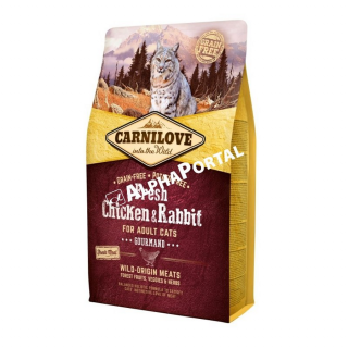 Carnilove Fresh Adult Cat Chicken  Rabbit Gourmand-  Csirke és Nyúl Hússal 2kg