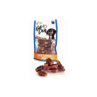 KidDog Duck Salmon strips - jutalomfalat (kacsa, lazac) kutyák részére (80g)