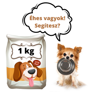 Kutyatáp 1 kg - adomány a PCAS Állatmentés részére (donation to PCAS animal rescue - classic dog food)