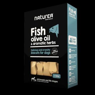 Naturea Biscuit Halas-Olivaolajos Keksz Kutyáknak Gyógynövényekkel 1x140 gr
