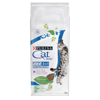 Purina Cat Chow Feline 3in1 15kg  - A fogak, a húgyút egészségéért és a szőrcsomó képződés ellen.
