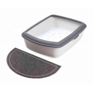 Trixie Litter Tray Mat Kilépő Szőnyeg Macska WC alá félkör alakú (antracit szürke)(59x35cm)