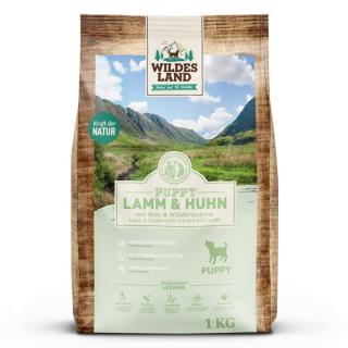 Wildes Land Puppy Bárány, csirke és rizs fűszernövényekkel szárazeledel 1 kg
