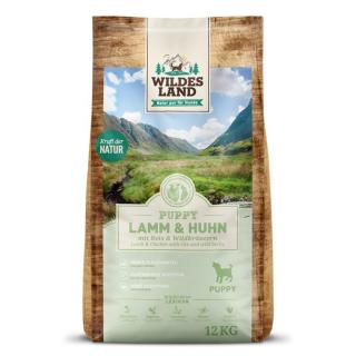 Wildes Land Puppy Bárány, csirke és rizs fűszernövényekkel szárazeledel 12 kg