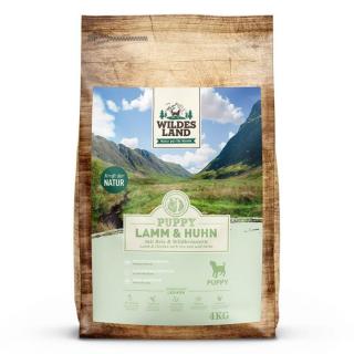 Wildes Land Puppy Bárány, csirke és rizs fűszernövényekkel szárazeledel 4 kg
