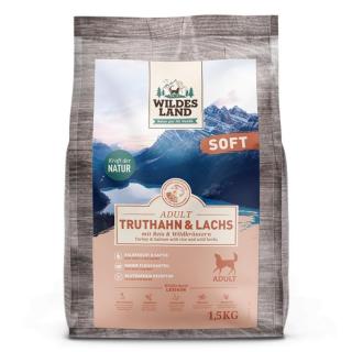 Wildes Land Soft Adult szárazeledel pulykahús lazaccal, rizzsel és vadon termő fűszernövényekkel 1,5 kg
