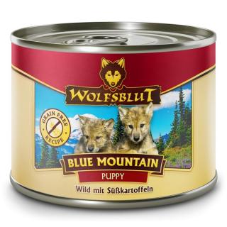 Wolfsblut Blue Mountain Puppy - vad édesburgonyával 200 g