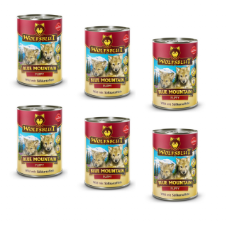 Wolfsblut Blue Mountain Puppy - vad édesburgonyával 6x395g