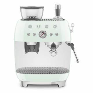 SMEG ŐRLŐVEL KOMBINÁLT ESPRESSO KÁVÉFŐZŐ, retro, világoszöld