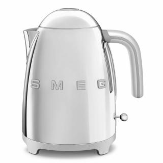 SMEG retro vízforraló,3D logó, fényes króm
