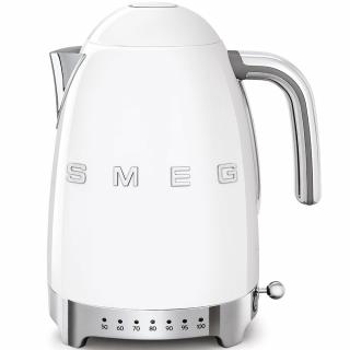 SMEG retro vízforraló, állítható hőm.,3D logó, fehér