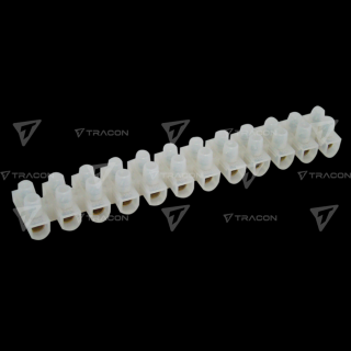 2,5mm2  Flex. nyomólemezes sorozatkapocs, H profil, 12 tag, natúr S3A-H-L Tracon