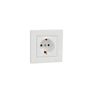 ASFORA 2P+F csatlakozóaljzat, csavaros, kerettel, fehér eph2900121