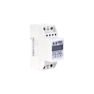 Digitális fogyasztásmérő, 1 fázisú almérő DIN sínre, 2 modul, 230V AC / 10(60) A  Tracon TVOF12