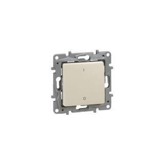 Legrand Niloé 102 kétpólusú kapcsoló körömmel bézs 764617