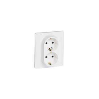 Legrand Niloé 2x2P+F dupla csatlakozóaljzat dugalj süllyesztett fehér 764534