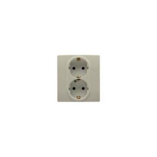 Legrand Niloé 2x2P+F dupla csatlakozóaljzat dugalj süllyeztett bézs 764634