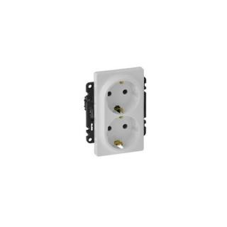 Legrand Valena Life 2x2p+f dupla dugalj csatlakozóaljzat gyermekvédelemmel fehér 753126