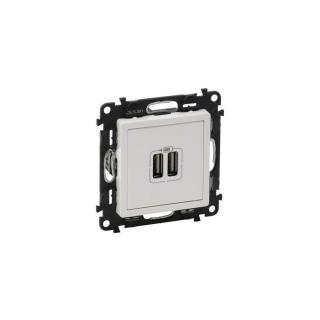 Legrand Valena Life kettős USB töltőaljzat beépített tápegységgel - 5V - 1500 mA fehér 753112