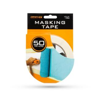 Maszkolószalag - vízbázisú ragasztóval - 50 m x 24 mm - fehér 11086A HANDY