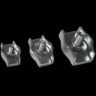 Sodronyszorító bilincs, szimpla, acél d=4-4,8mm, M5 BSZ1-4