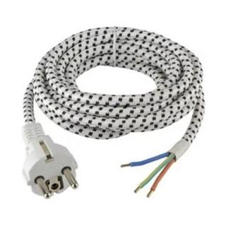 Szerelhető hálózati bekötő kábel vasalózsinór H03RT-H 3x0,75mm2 2fm
