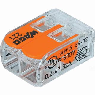Wago 2-es oldható vezeték összekötő 4 mm2 221-412