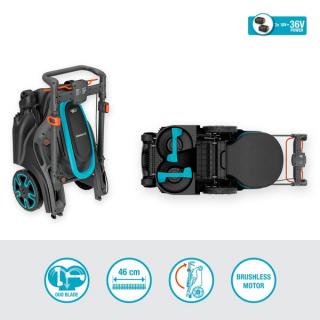 PowerMax Duo akkumulátoros fűnyíró 46/36V P4A (4,0 Ah)