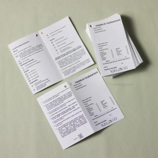 4 oldalas vásárlói tájékoztató papírcímke