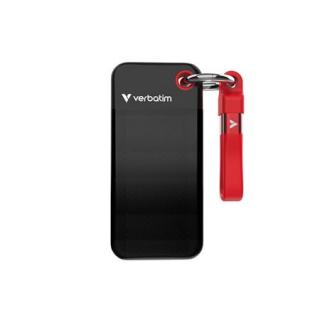 SSD (külsõ memória) 1TB, USB 3.2 Gen2, VERBATIM "Pocket SSD", fekete/piros