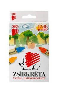 Zsírkréta, vastag, ICO "Süni", 12 különbözõ szín