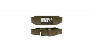 Gorilla Wear 4" Padded Leather Lifting Belt (army zöld)