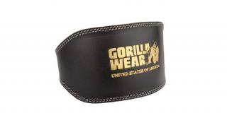Gorilla Wear 6" Padded Leather Lifting Belt (fekete/arany)