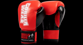 Gorilla Wear Ashton Pro Boxing Gloves (piros/fekete)