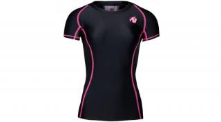 Gorilla Wear Carlin Compression Short Sleeve Top (fekete/pink)