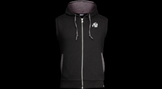 Gorilla Wear Springfield Sleeveless Zipped Hoodie (fekete)
