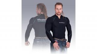 MADMAX Compression Long Sleeve Top With Zip Hosszú ujjú felső Cipzárral (Zöld)