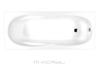 M-Acryl Klara egyenes akril kád 180x80