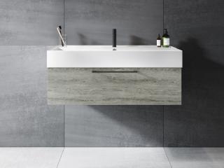 Riho LIVIT GLAZE TOP fürdőszobabútor 100x28cm (unit1) - fehér mosdó