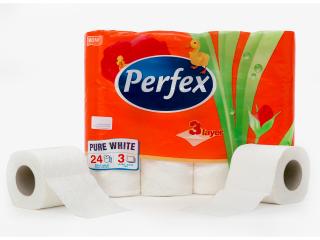 Perfex wc-papír 24 tekercs 3 rétegű - Illatmentes